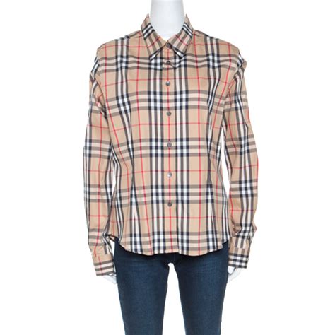 burberry windsor long sleeve shirt|burberry checked cotton shirt.